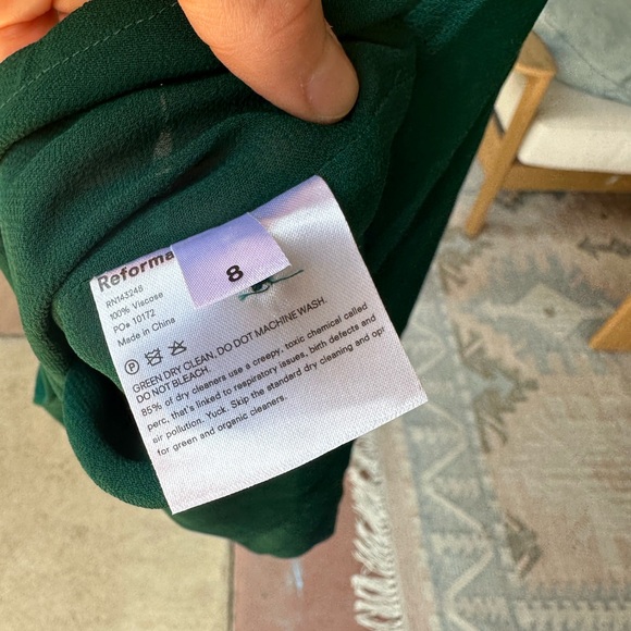 Reformation Gabin Dress size 8 green - Picture 6 of 7